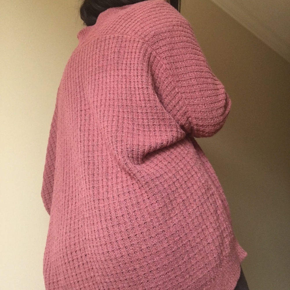 Express Mauve Pink Cardigan W/ Dolman Sleeves - Picture 2 of 3